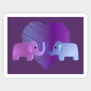 Elephant Love Sticker